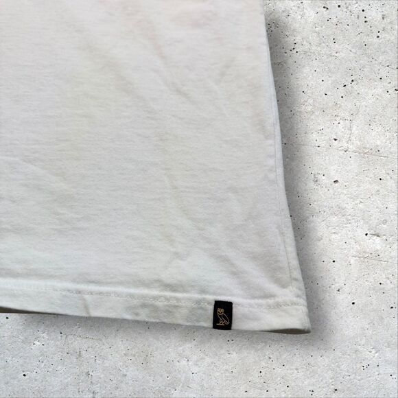 OVO October’s Very Own T-Shirt Men’s Small Cream White Logo Tee Made in Canada - Picture 6 of 10